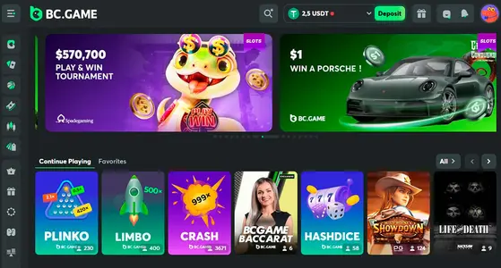 استمتع بلعبة كازينو BC Game لا مثيل لها